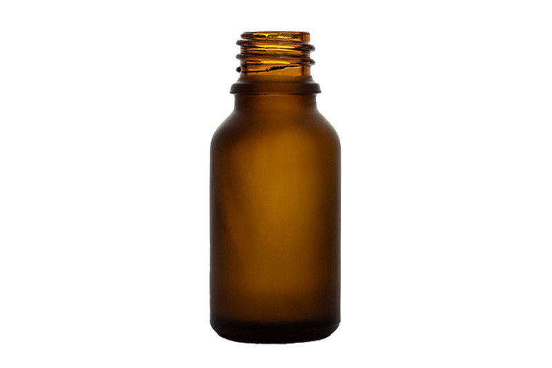 15ml Frosted Amber Euro Round Glass Bottle