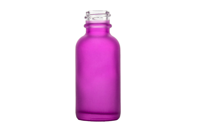 1oz/30ml BostonRound Frosted Pink Glass