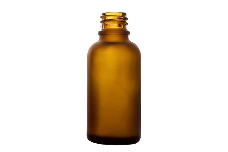 30ml Frosted Amber Euro Round Glass Bottle